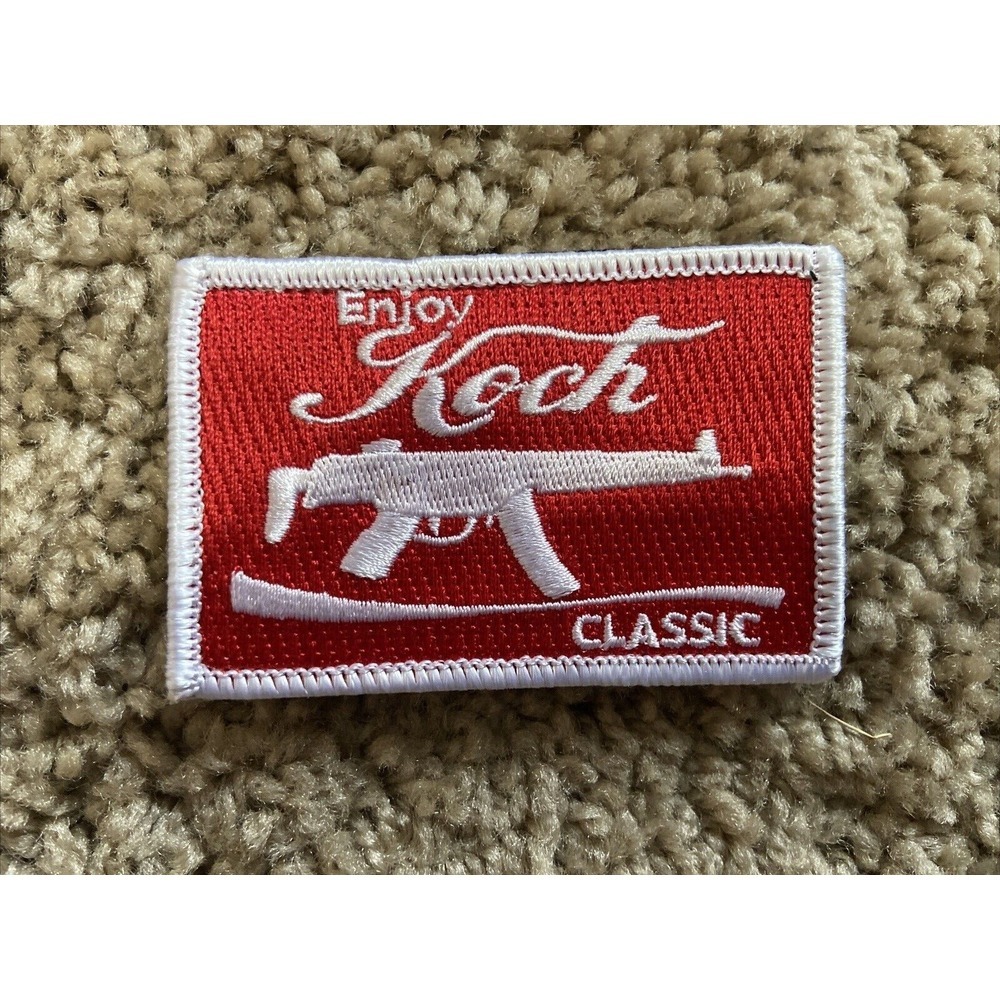 Heckler‎ and Koch HK / Coca-Cola Parody Embroidered Patch w/ Hook Backing 3"x2"